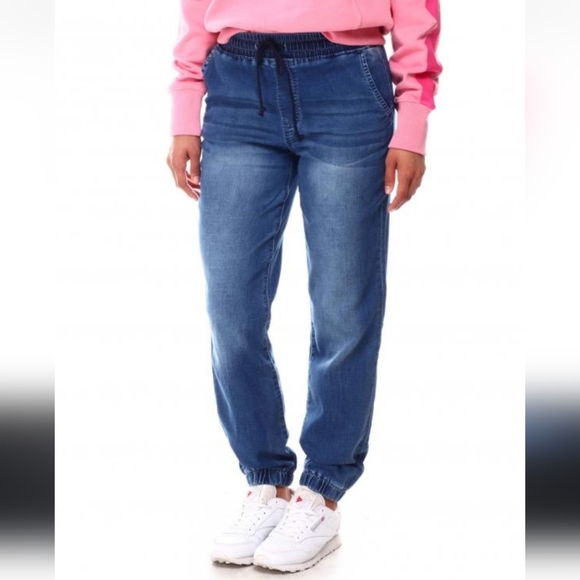 NEW Joe's Jeans Isabeli Blue Med Wash Womens Denim Drawstring Joggers Pockets - Picture 9 of 15